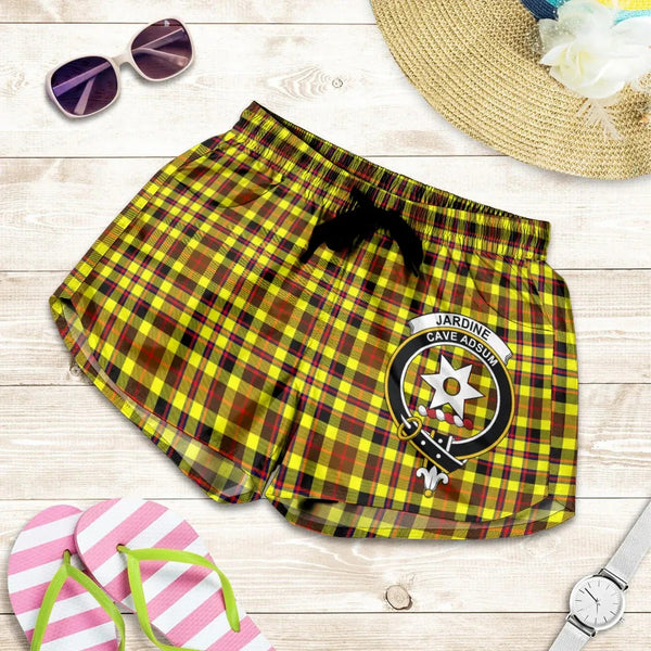 Scottish Jardine Clan Crest Tartan Women Shorts