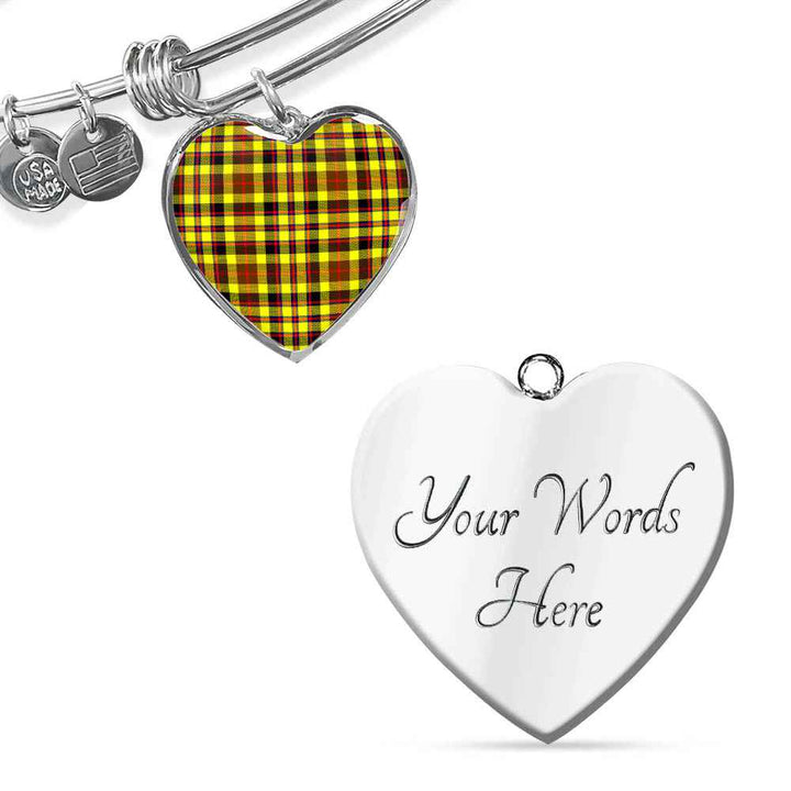 Scottish Jardine Clan Tartan Bangle Heart Tartan Plaid 3