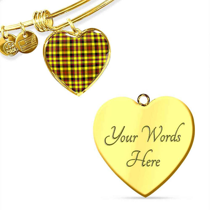 Scottish Jardine Clan Tartan Bangle Heart Tartan Plaid 4