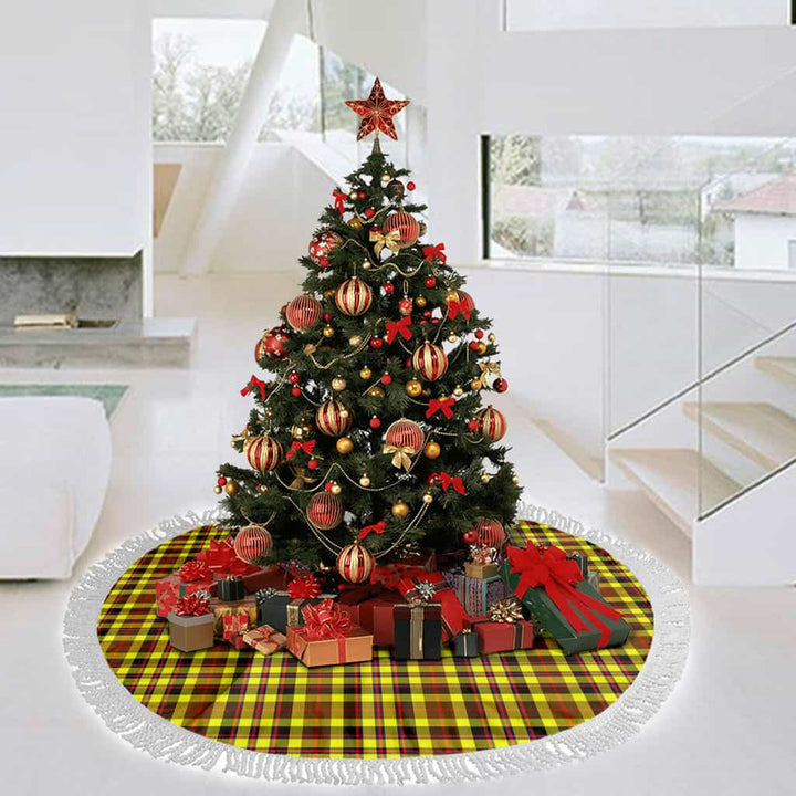 Scottish Jardine Clan Tartan Christmas Tree Skirt Tassels 3 Tartan Plaid