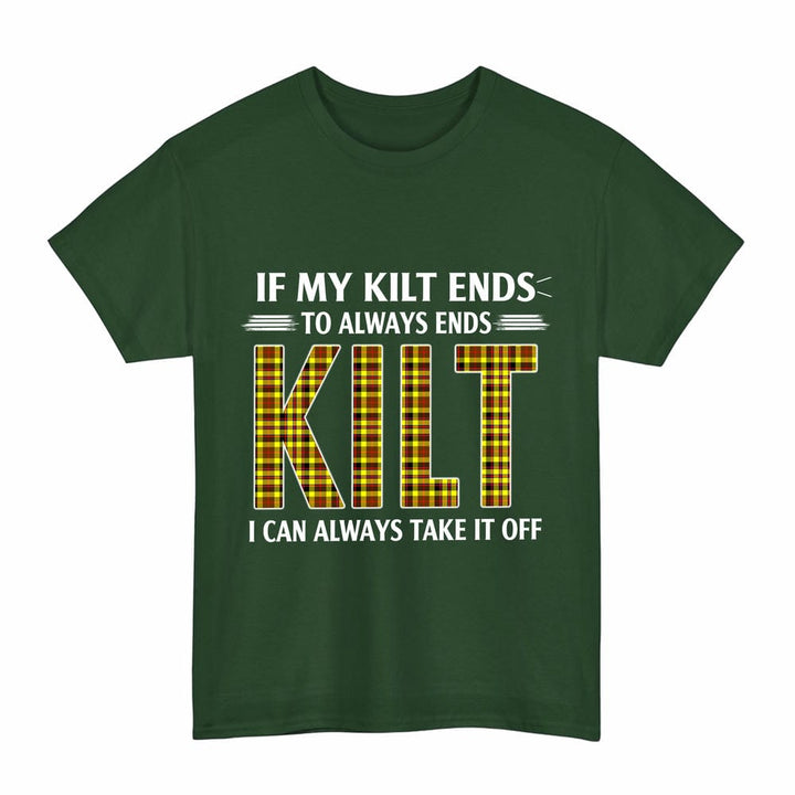 Scottish Jardine Clan Tartan Kilt Pride T-Shirt Tartan Plaid Forest Green Color