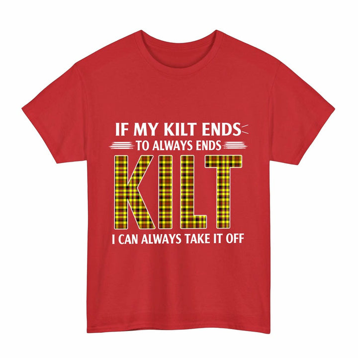 Scottish Jardine Clan Tartan Kilt Pride T-Shirt Tartan Plaid Red Color