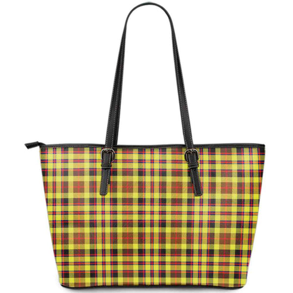 Scottish Jardine Clan Tartan Leather Tote Tartan Plaid
