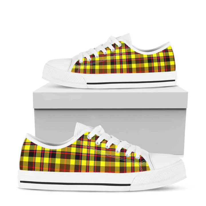 Scottish Jardine Clan Tartan Low Top Shoes White Sole Tartan Plaid