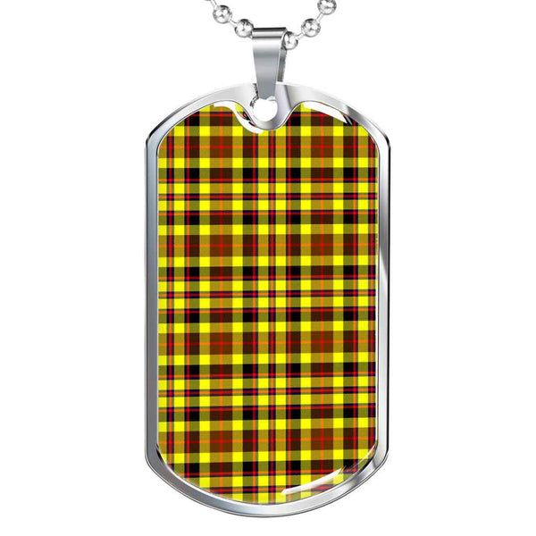 Scottish Jardine Clan Tartan Military Dog Tag Necklace Tartan Plaid