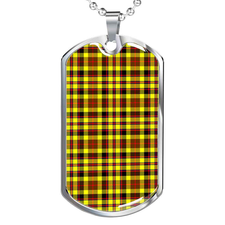 Scottish Jardine Clan Tartan Military Dog Tag Necklace Tartan Plaid