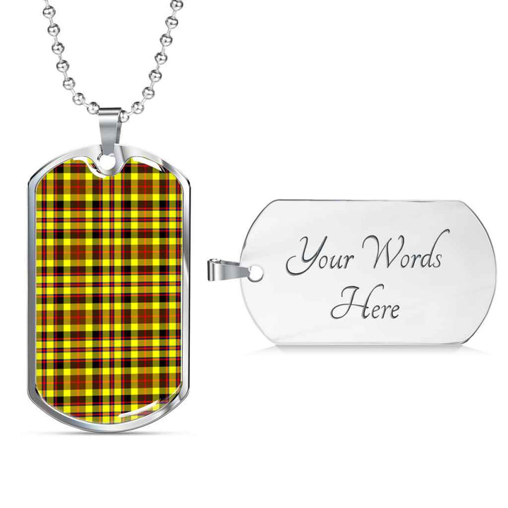 Scottish Jardine Clan Tartan Military Dog Tag Necklace Tartan Plaid 3