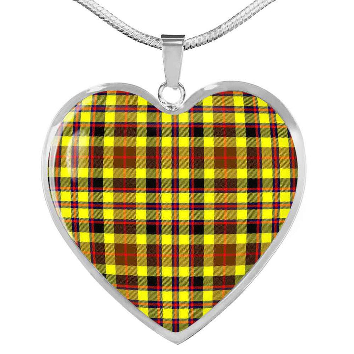 Scottish Jardine Clan Tartan Necklace Heart Tartan Plaid 1