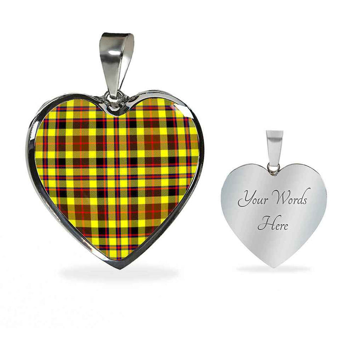 Scottish Jardine Clan Tartan Necklace Heart Tartan Plaid 3