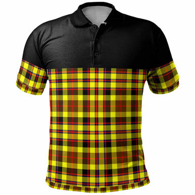 Scottish Jardine Clan Tartan Polo Shirt - Horizontal Style Front Side Tartan Plaid