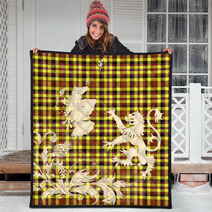 Scottish Jardine Clan Tartan Quilt Rampant Lion with Thistle Tartan Plaid 3