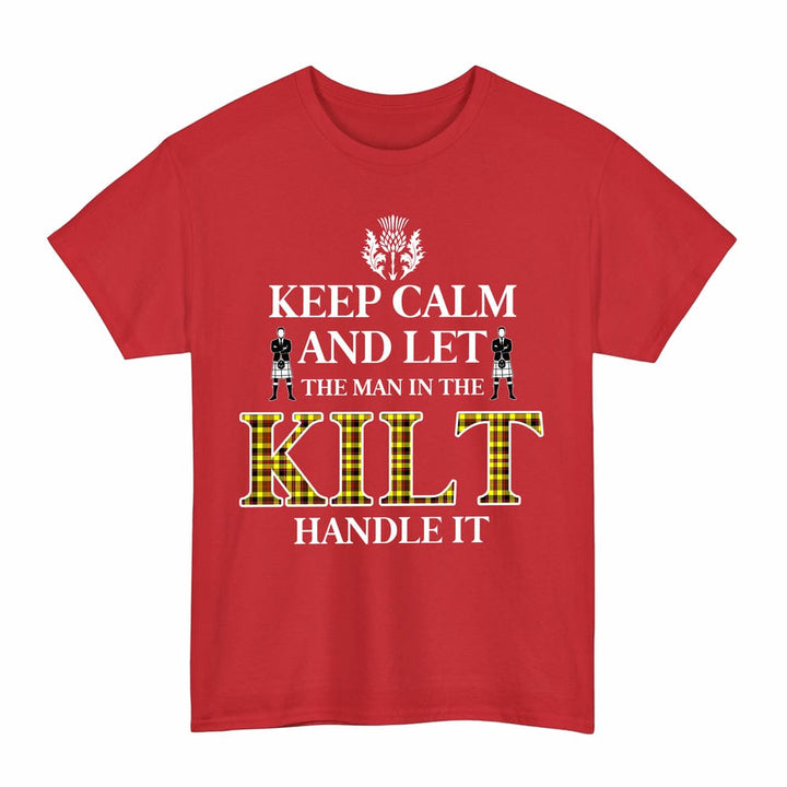 Scottish Jardine Clan Tartan T-Shirt - Keep Calm Tartan Plaid Red Color