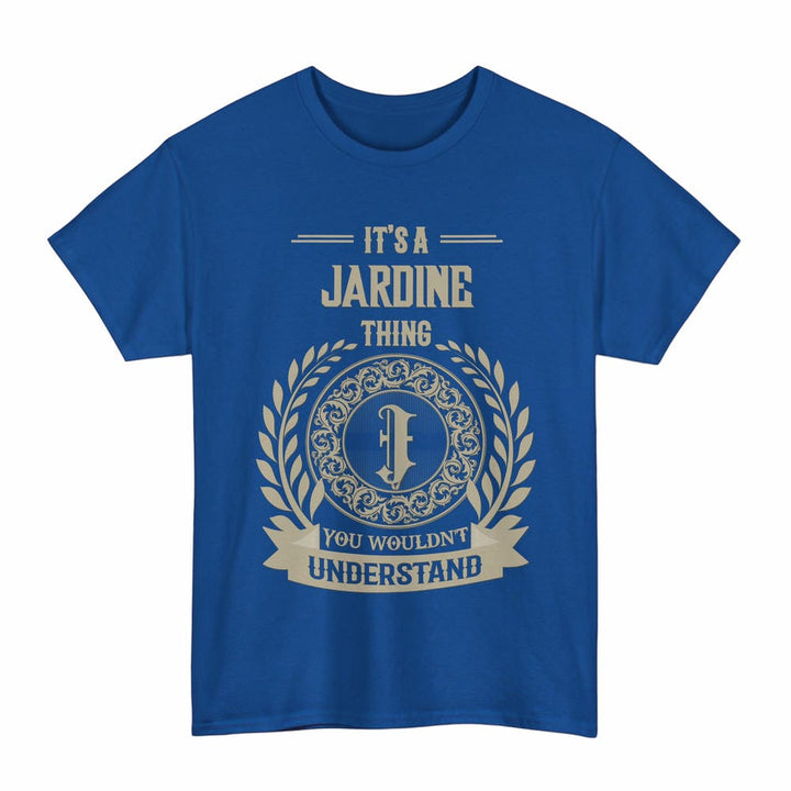 Scottish Jardine Clan Tartan T-Shirt - Vintage Family Name Tartan Plaid Royal Color