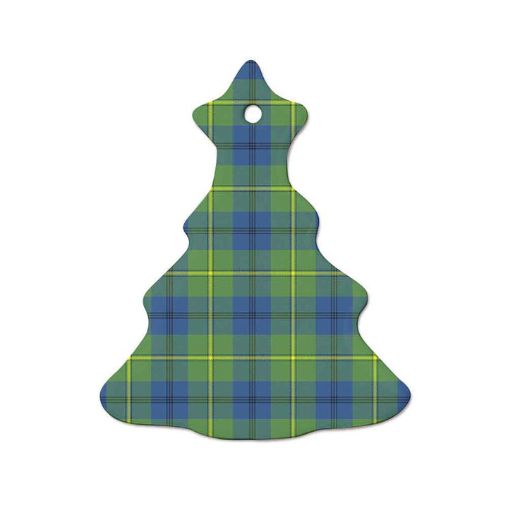 Scottish Johnston Ancient Clan Tartan Ceramic Ornament  Tree Shape Tartan Plaid