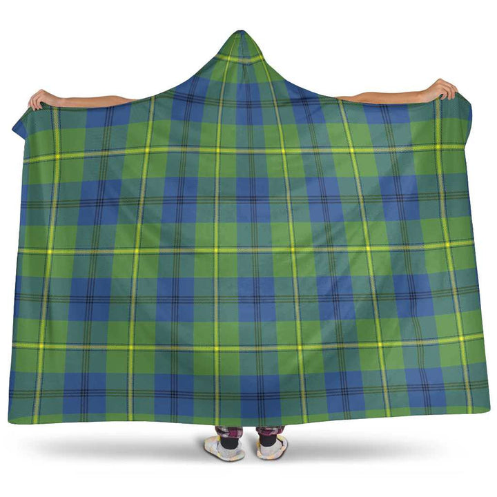 Scottish Johnston Ancient Clan Tartan Hooded Blanket Tartan Plaid 1