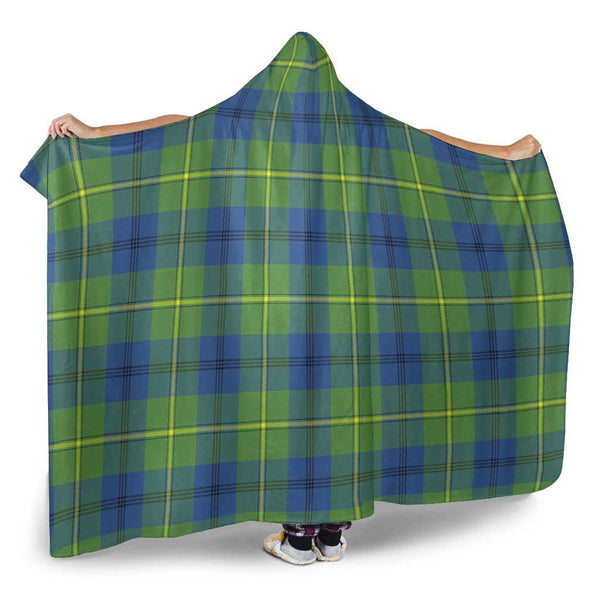 Scottish Johnston Ancient Clan Tartan Hooded Blanket Tartan Plaid 2