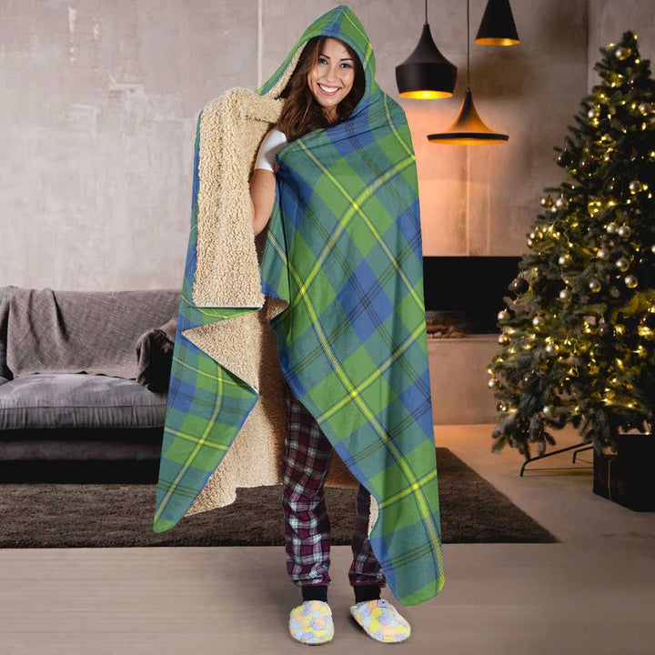 Scottish Johnston Ancient Clan Tartan Hooded Blanket Tartan Plaid 6