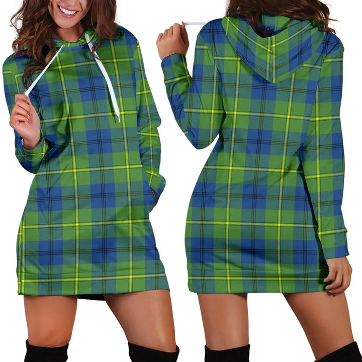 Scottish Johnston Ancient Clan Tartan Hoodie Dress