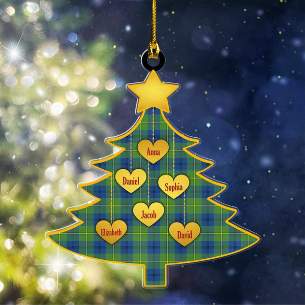 Scottish Johnston Ancient Clan Tartan Ornament Custom Family Christmas Tree Tartan Plaid 1
