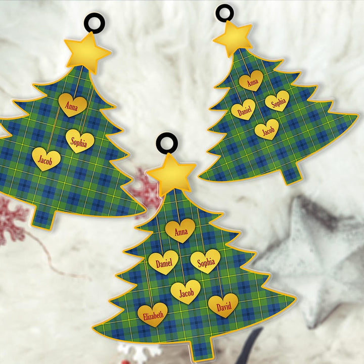 Scottish Johnston Ancient Clan Tartan Ornament Custom Family Christmas Tree Tartan Plaid 2