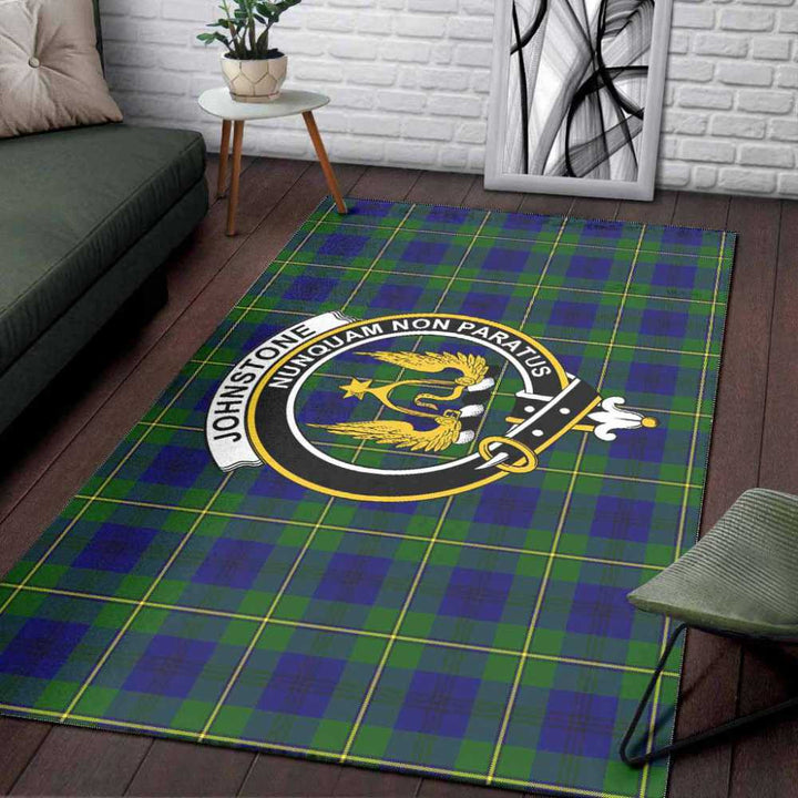 Scottish Johnston Clan Crest Tartan Area Rug Tartan Plaid 3