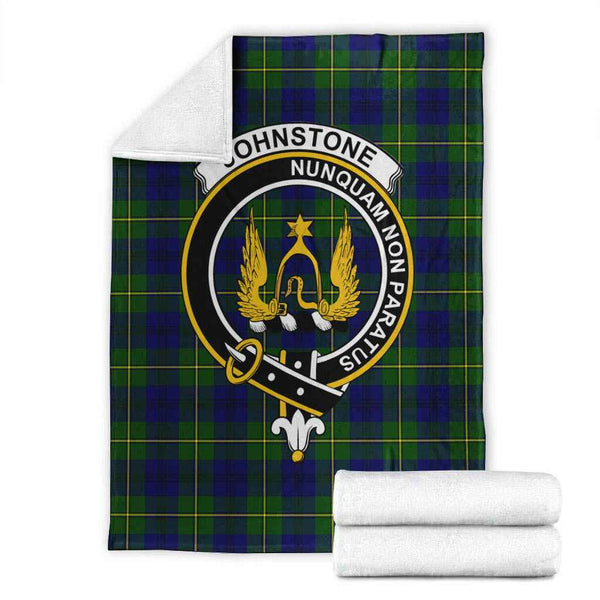 Scottish Johnston Clan Crest Tartan Blanket Tartan Plaid 1