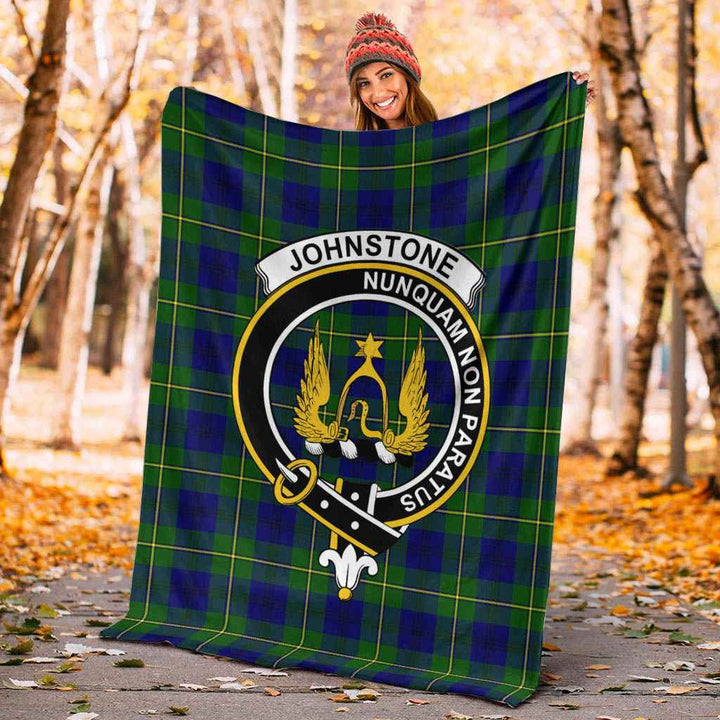 Scottish Johnston Clan Crest Tartan Blanket Tartan Plaid 4