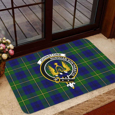 Scottish Johnston Clan Crest Tartan Door Mat Tartan Plaid 1
