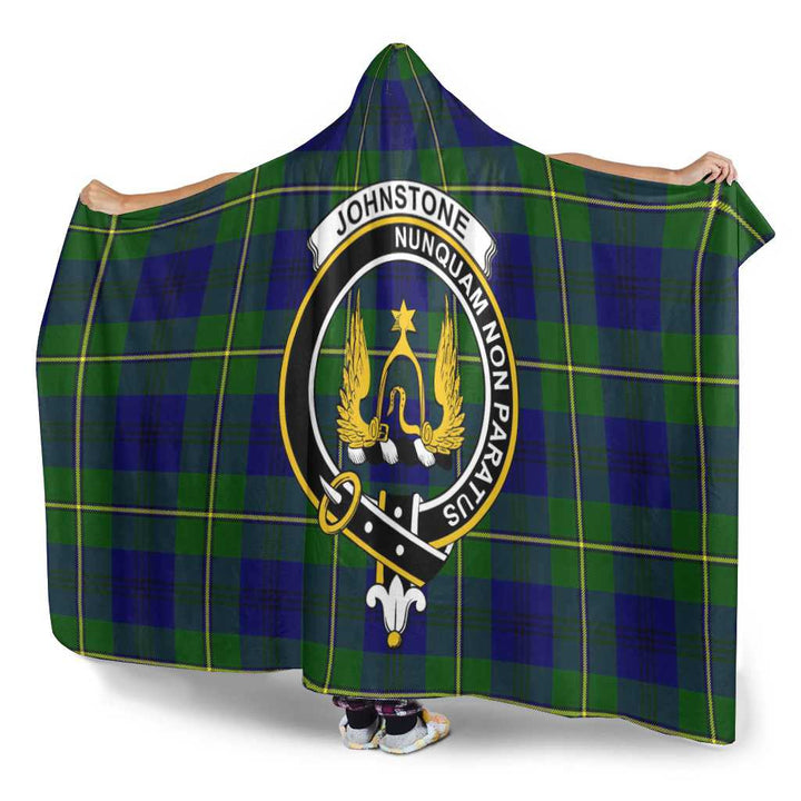 Scottish Johnston Clan Crest Tartan Hooded Blanket Tartan Plaid 3