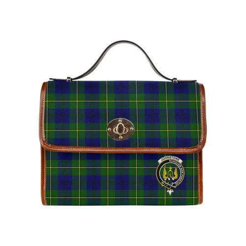 Scottish Johnston Clan Crest Tartan Waterproof Canvas Bag Tartan Plaid 2
