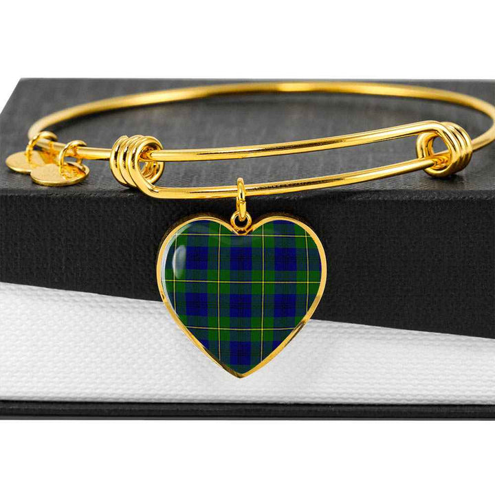 Scottish Johnston Modern Clan Tartan Bangle Heart Tartan Plaid 6