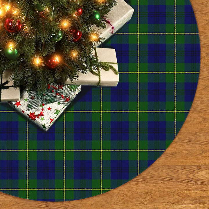 Scottish Johnston Modern Clan Tartan Christmas Tree Skirt No Tassels 2 Tartan Plaid