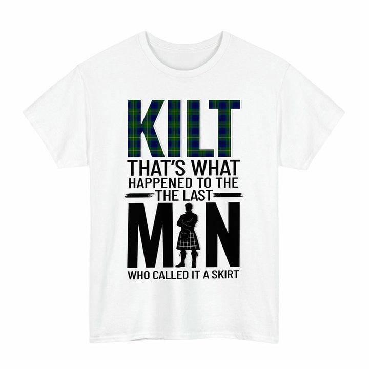 Scottish Johnston Modern Clan Tartan Funny Scotland Kilt T-Shirt Tartan Plaid White Color