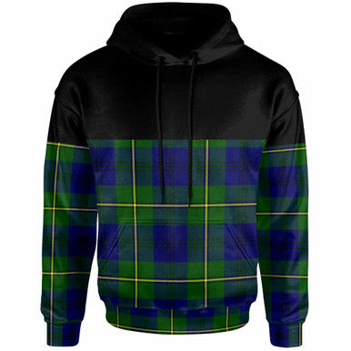 Scottish Johnston Modern Clan Tartan Hoodie - Horizontal Style Front Side Tartan Plaid