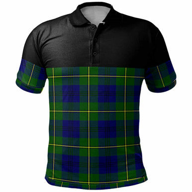 Scottish Johnston Modern Clan Tartan Polo Shirt - Horizontal Style Front Side Tartan Plaid