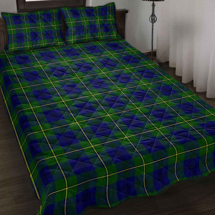 Scottish Johnston Modern Clan Tartan Quilt Bed Set Tartan Plaid 2