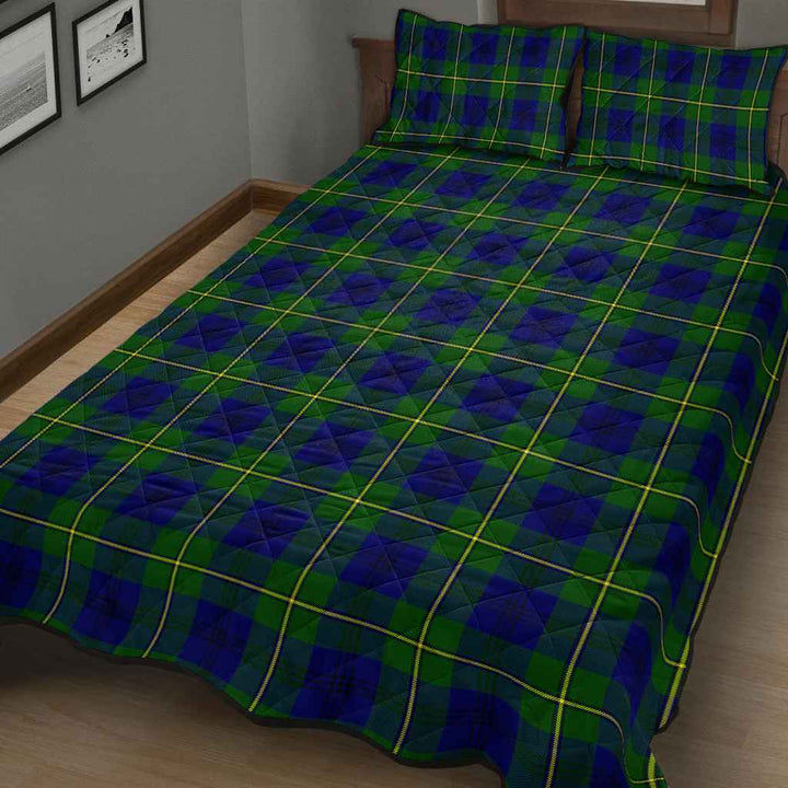 Scottish Johnston Modern Clan Tartan Quilt Bed Set Tartan Plaid 3
