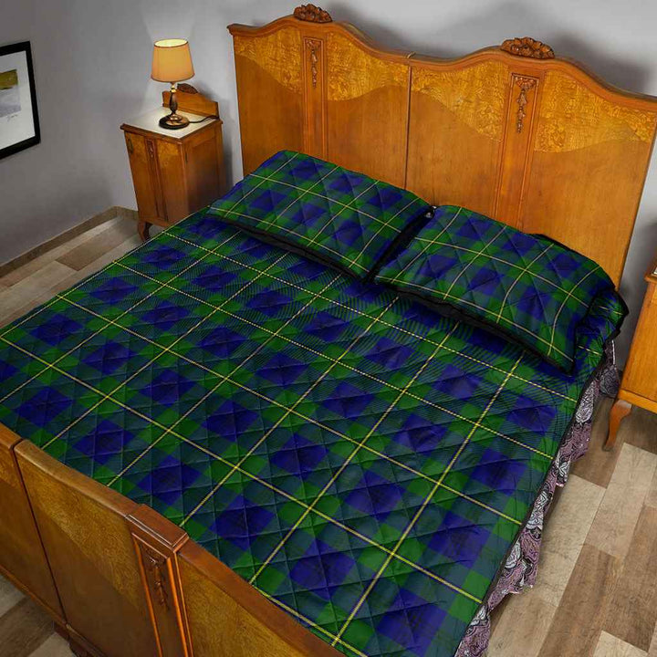 Scottish Johnston Modern Clan Tartan Quilt Bed Set Tartan Plaid 5
