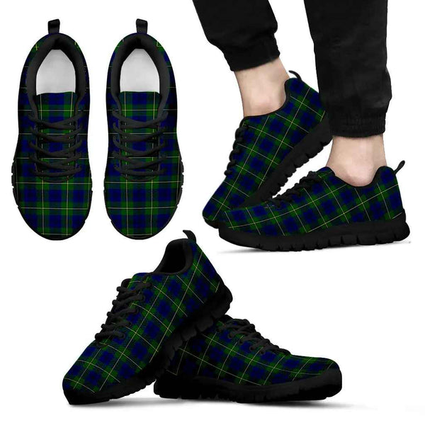 Scottish Johnston Modern Clan Tartan Sneakers Black Sole Tartan Plaid