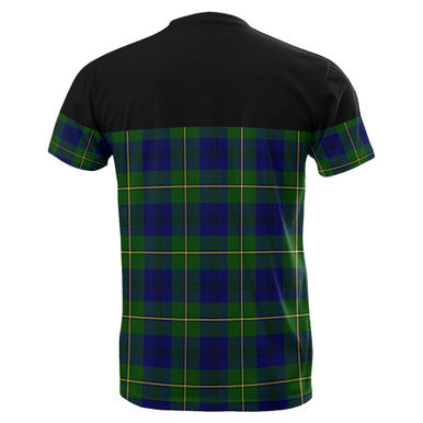 Scottish Johnston Modern Clan Tartan T-Shirt Horizontal Style Back Side Tartan Plaid
