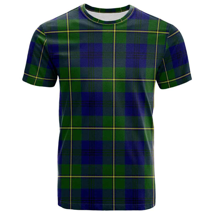 Scottish Johnston Modern Clan Tartan T-Shirt Front Side Tartan Plaid