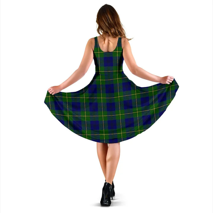 Scottish Johnston Modern Clan Tartan Women Midi Dress
