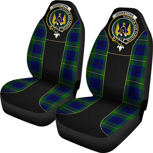 Scottish Johnstone Clan Crest Tartan Car Seat Covers - Special Style 2