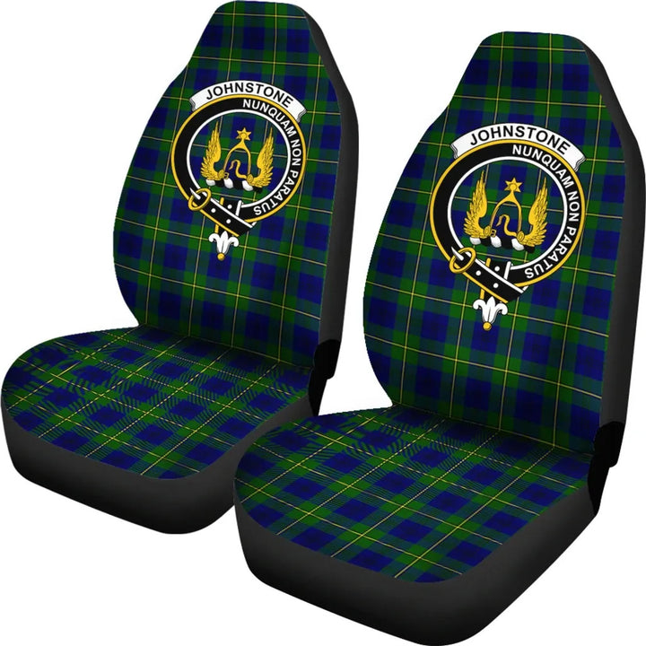 Scottish Johnstone Clan Crest Tartan Car Seat Covers 1