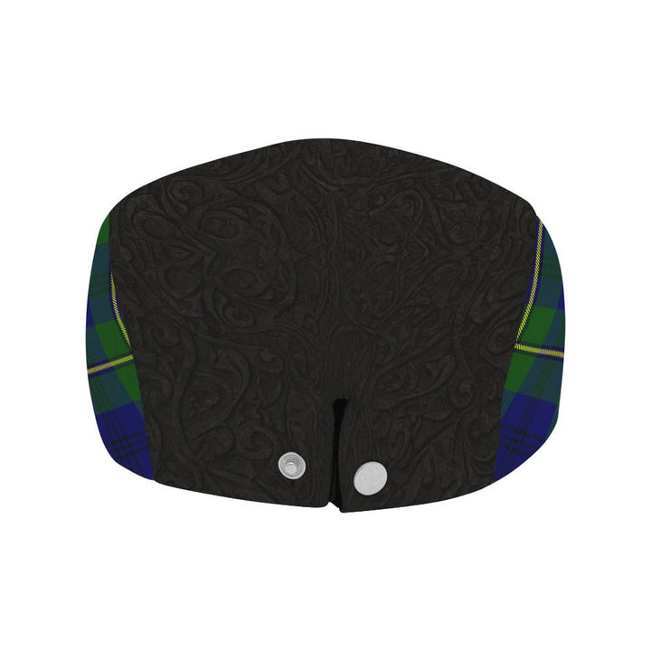 Scottish Johnstone Clan Crest Tartan Flat Cap - Scratch Style Tartan Plaid 4
