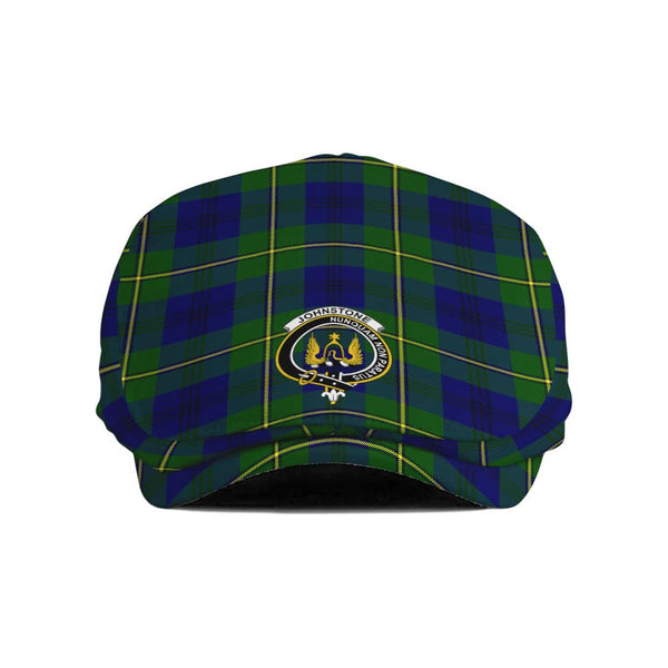 Scottish Johnston Clan Crest Tartan Flat Cap Tartan Plaid 1