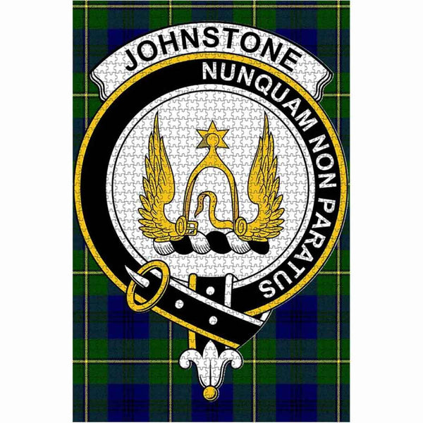 Scottish Johnstone Clan Crest Tartan Jigsaw Puzzle 1