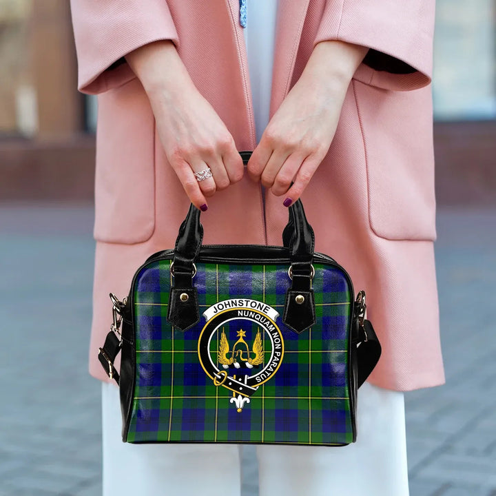 Scottish Johnstone Clan Crest Tartan Shoulder Handbag Tartan Plaid 2