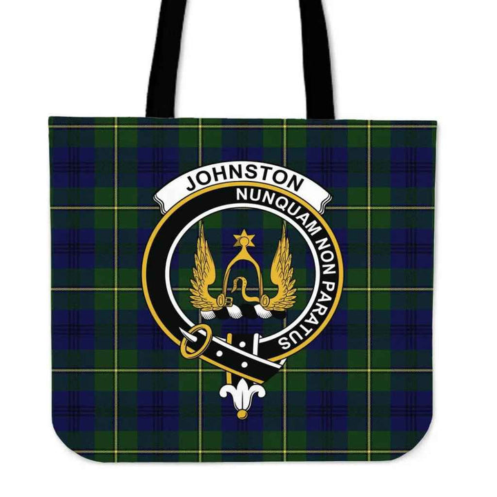 Scottish Johnstone Clan Crest Tartan Tote Bag Tartan Plaid