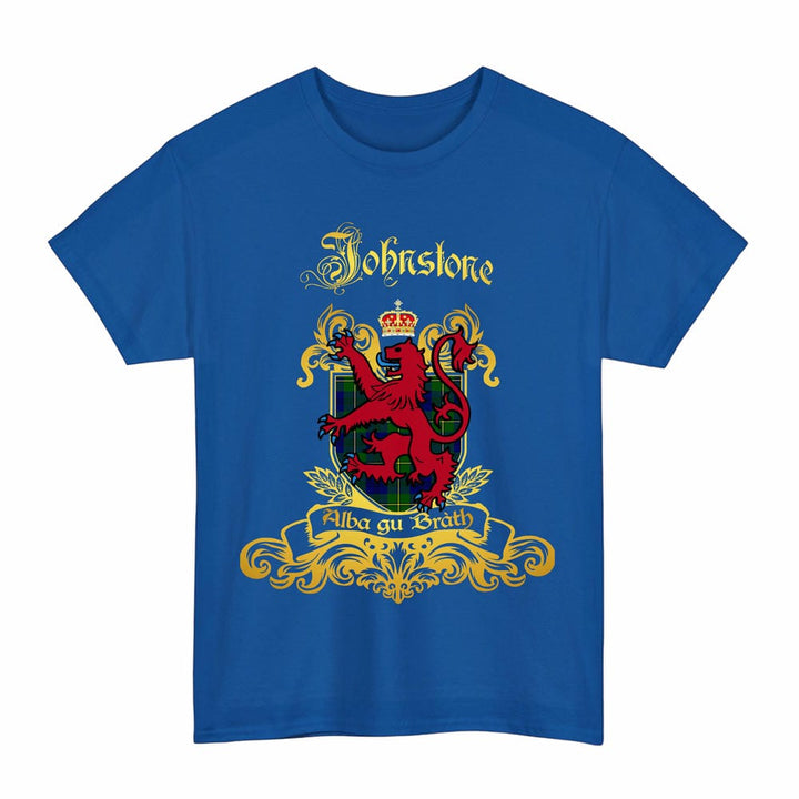 Scottish Johnstone Clan Tartan Lion Rampant of Scotland T-Shirt Tartan Plaid Royal Color